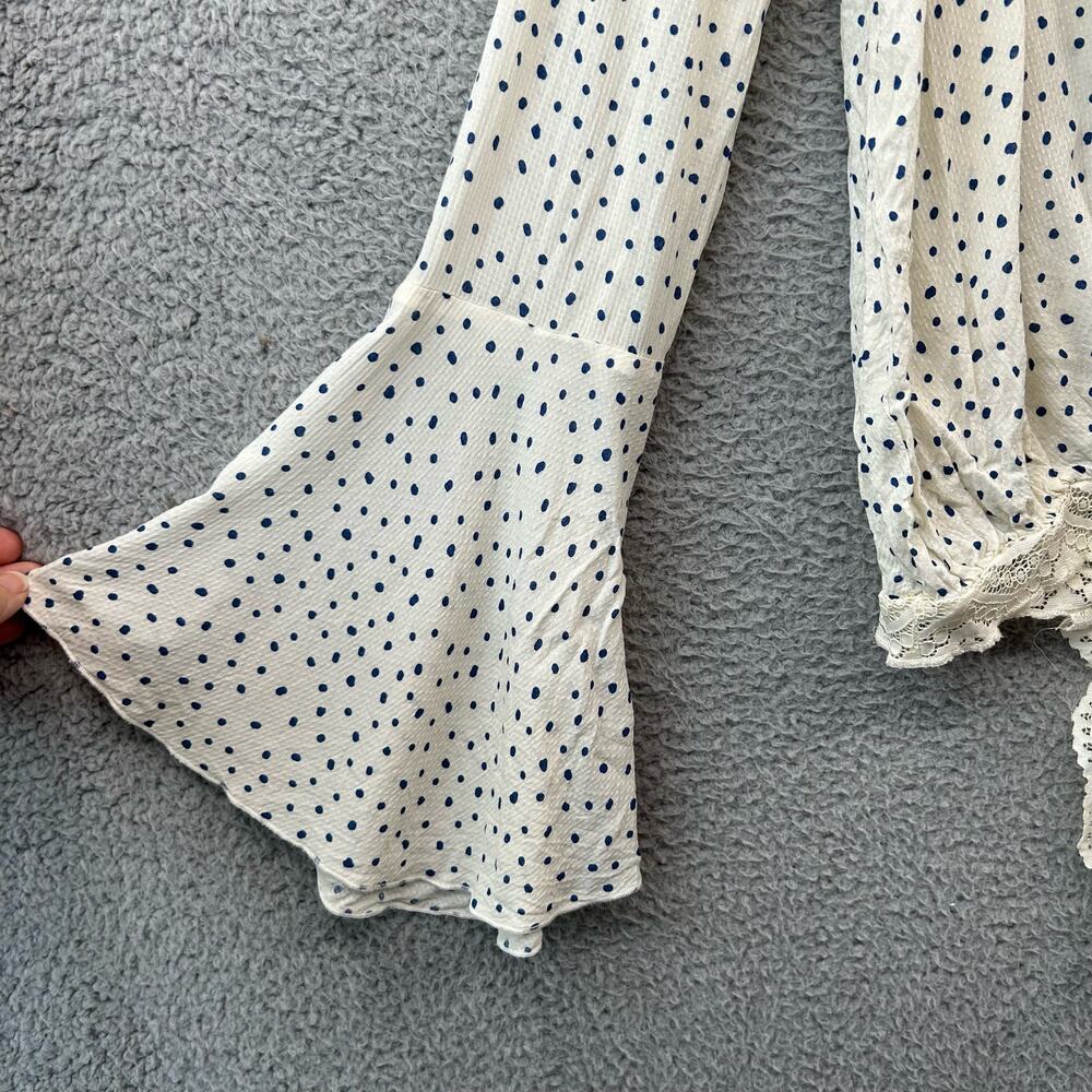 INTIMATELY FREE PEOPLE Makin Waves Bodysuit S Small Fairy Coquette Twee Dots - Picture 3 of 15